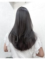 サイン 渋谷(SIGN) 韓国ヘアーハッシュカットレイヤーカットグレージュブリーチ無し