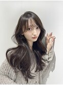 韓国ヘア/レイヤー/顔まわりカット/ブリーチなし/グレージュ
