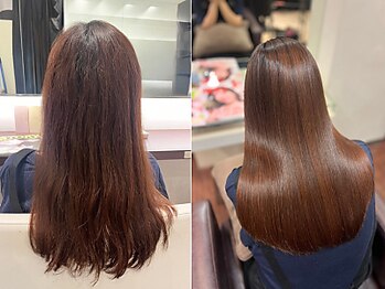 ピカイチ 上通店(pikA icHi)の写真/ノンダメージサロンでしかできない≪髪質改善効果のある“美髪縮毛矯正”≫。憧れの自然なツヤサラ髪に。