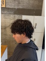 メンズギフト(men's GIFT)&nbsp;ツーブロックツイストスパイラルパーマメンズマッシュウルフ