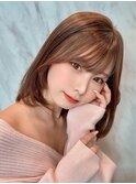 くびれミディ/顔周りおくれ毛/小顔レイヤー/20代/30代/名古屋/栄