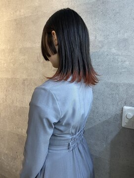 アジールヘア 北千住駅西口店(agir hair) 姫カットレイヤーカット裾カラー推しカラーTokyo Kitasenjyu