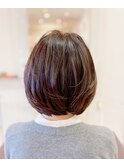 大人の美フォルムショートボブ　40代