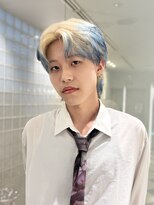 ラパンセヴェールメンズ 栄(LA PENSEE VERT MEN'S)&nbsp;ブロンド×ブルー×ネイビーの3色ニキカラー