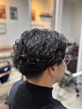 【men's style】波巻き×シャドウパーマ