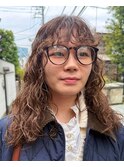 ミディアムパーマくるくるパーマ
