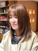 重めレイヤースタイル/明るめブラウンカラー/10代20代30代