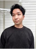 メンズ/くせ毛パーマ風/刈り上げ/トリートメントムース/ショート