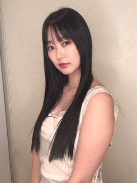 ニーフ 恵比寿(neaf) くびれヘアアプリコットオレンジハイライトカラー