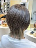 インナーカラー×大人可愛い冬カラーミルクティーベージュ