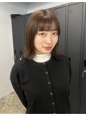 ブリーチなしベージュ × ボブ*