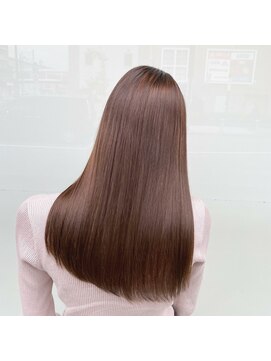 アッシュ 新杉田店(Ash) 新杉田美髪ロング髪質改善カラー縮毛矯正透明感ピンクブラウン