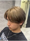 オリーブグレージュ ベージュ 渋谷 メンズブリーチ 学割