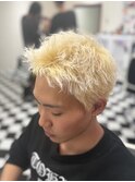 リバースセンターパートニュアンスパーマニュアンスウルフダウH