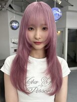 カシェル(cashel)&nbsp;やわらかい淡めのピンク ／ダブルカラー ／ハイトーン