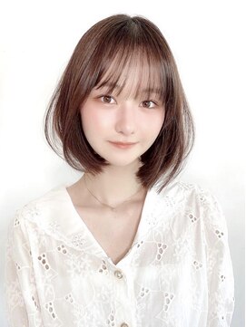 ジュネス 銀座(JYUNESU) ボブウルフ外国人風カラーオリーブグレージュレイヤーショート