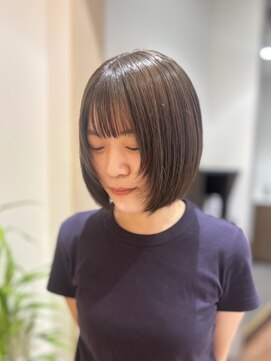 アッシュ 中目黒店(Ash) オリーブブラウン×レイヤーボブ