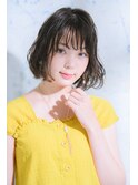 オトナ可愛い切りっぱなしボブ