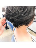 [お客様スタイル]パーマで動かす奥行きショート