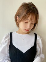 ベイルーム(BAYROOM by HONEY omotesando)&nbsp;【BAYROOM】ひし形すっきりショートボブ×クリームベージュ