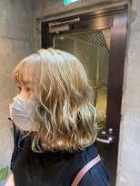 ゲーム 吉祥寺店(GAME)&nbsp;ダブルカラー前髪カットケアブリーチミルクティーベージュカラー