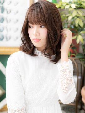 カバーヘア イヴ 戸頭店(COVER HAIR EVE) 小顔斜めバングくせ毛風ヘルシースタイルc5戸頭20代30代40代