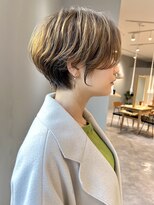 ジアン バイ ミルボン NU茶屋町+(GIEN by milbon)&nbsp;大人前下がりハンサムショートボブ20代30代40代50代60代田中俊成