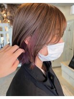 アトリエ エス atelier es HAIRDESIGN&nbsp;外ハネボブ/ショートボブ/ラベンダーアッシュ/透明感カラー/小顔