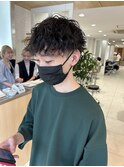 王道波巻きマッシュスタイル