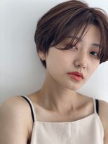 ハンサムショート　前髪なしショート