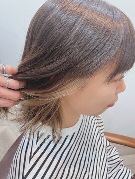 ルヴェール 茜部店(LeVert) ベージュのインナーカラーの外ハネボブ☆