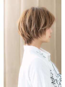 カバーヘア ブリス 上尾西口店(COVER HAIR bliss) カーキベージュハイライトマッシュショート308X上尾20代30代40代