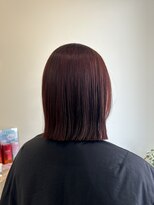 シアアルン 新小岩店(SHEER alun)&nbsp;レッドカラー×ぱつっとボブ