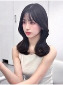 美髪韓国レイヤーイメチェン似合わせチェリーブラウンミニウルフ