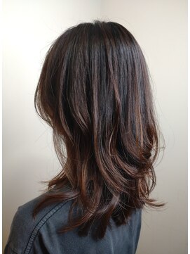 松本平太郎美容室 浦安店 大人可愛い ふんわりくびれミディアムレイヤー/30代40代50代60代