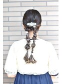 結婚式ヘアセット【ツインテール】