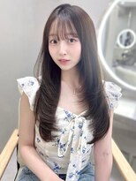 ベル 新宿店(Vel)&nbsp;ハッシュカットレイヤーニュアンスカラーヘーゼルベージュ20代