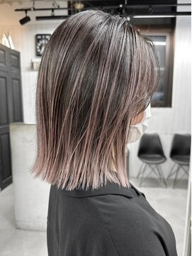 キラ 渋谷(KILLA) バレイヤージュ/ブリーチダブルカラー/白髪ぼかしハイライト