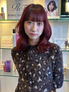 ラパンセ ブルー(LA PENSEE BLEU) ワインレッド　くびれヘア