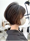 シャギーショート顔周りカットモカブラウン小顔◎20代～50代