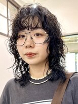 ナループロアポンテ(Nalu pu loa PONTE)&nbsp;パーマミディアムパーマウルフパーマ黒髪パーマレイヤーパーマ