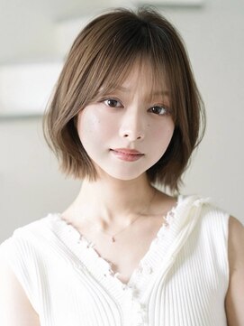 ロエル 牛久(Loel) 小顔ショート 顔まわりカット ナチュラルボブ