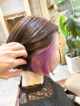 ジョージ(Jo-Ji) ソフトラベンダー×ボブ♯ハイライト♯インナー♯ブリーチ