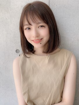 レ セゾン(Les Saisons) 20代30代40代に◎前髪パーマグレーベージュ大人かわいいボブ