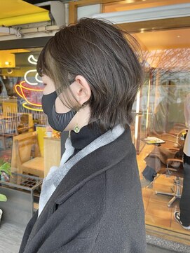 モリオフロムロンドン 原宿本店(morio from London) 【morio 原宿】マッシュショート インナーグレージュ