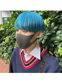 韓国マッシュ/ミントグリーン/グラデハイライト[渋谷]