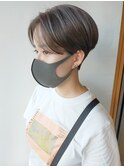 【morio原宿】刈上げ女子 センターパートハンサムショート