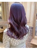 ルビーアメジスト_暖色系カラー_うる艶髪_冬カラー_くびれヘア
