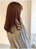 韓国ゆる巻きオレンジベージュ