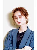 大人かわいい/美髪/ネビージュ/ホワイトグレージュ/こなれミディ